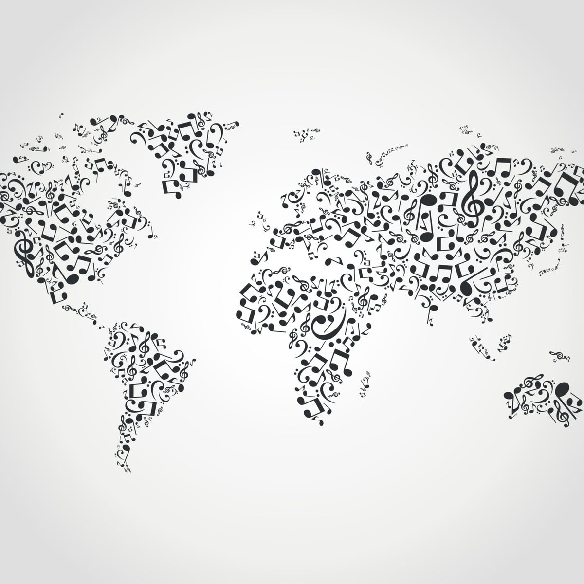Map illustrating the international backgrounds of choir members